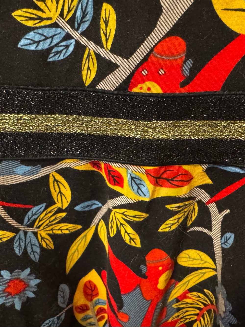 Traffic People (Anthropologie) Black Floral-Print Long Sleeve A-Line Dress - Picture 3 of 5